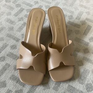 Madden Girl Beige Mules